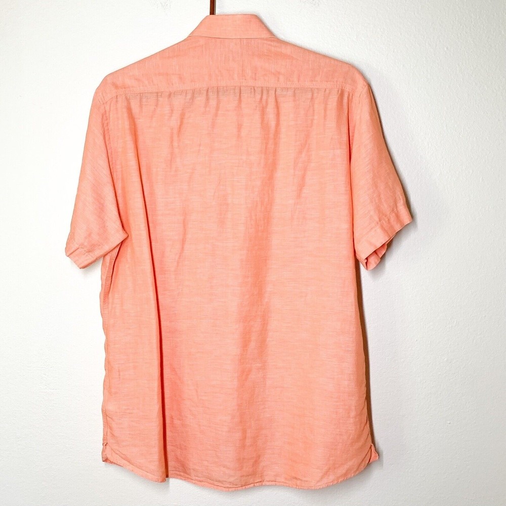 FINAL Reiss Amazon Short Sleeve Two Pocket Safari Shirt Men's XL Cotton Linen - Picture 5 of 7